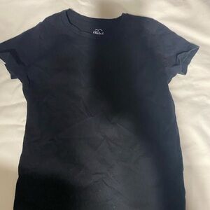 Faded Glory Black Kids Short Sleeve Tee